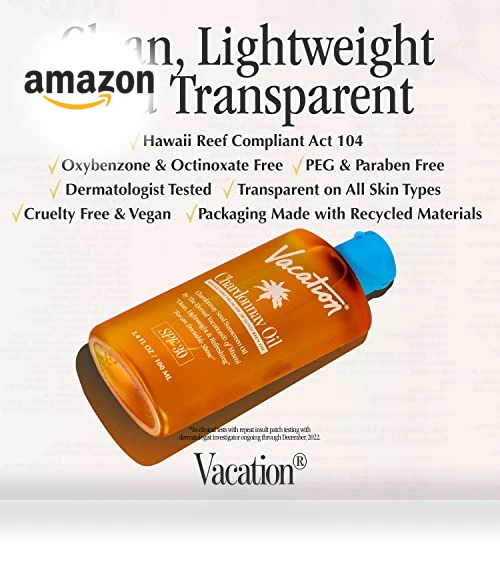 Chardonnay Oil SPF 30 & Air Freshener Bundle — Face Tan Enhancers, Vacation Inc.