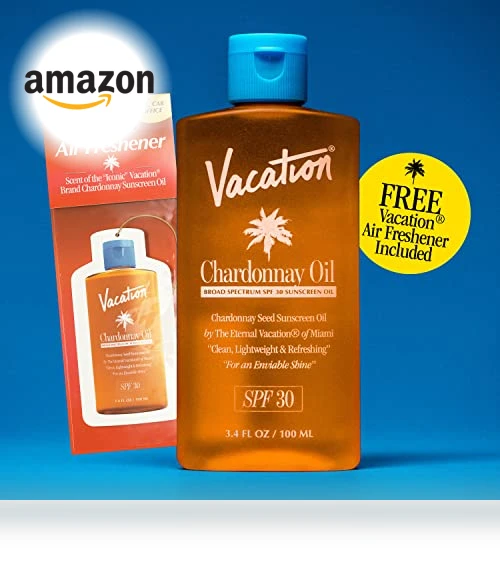 Chardonnay Oil SPF 30 & Air Freshener Bundle — Face Tan Enhancers, Vacation Inc.