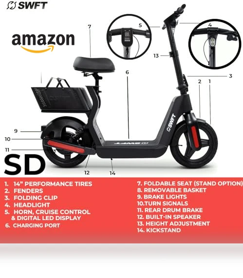 Compact Foldable Scooter — Electric Self-Balancing Scooters, SWFT