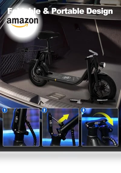 Electric Scooter with Seat — Electric Self-Balancing Scooters, ZDZA