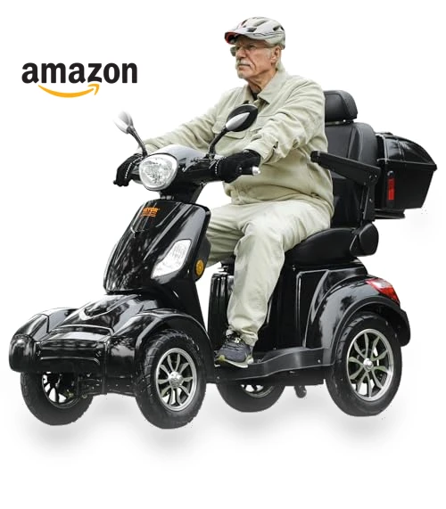 Heavy Duty 4-Wheel Mobility Scooter — Electric Self-Balancing Scooters, VEVOR