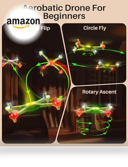 Kids Drone with 7-Color LED Light — RC Helicopters, Syma