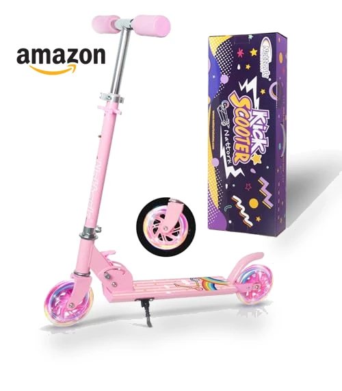 Kids Kick Scooter with Light Up Wheels — Push Scooters, Nattork