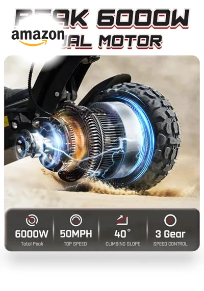 Raptor 6000W Motor Scooter — Electric Self-Balancing Scooters, M YUME SCOOTER