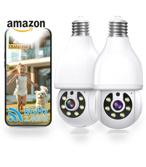 2K Light Bulb Security Camera — Smart Home Security, Noahtec