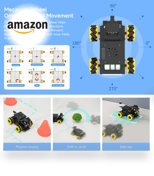 AI Vision Robot Car with 2DOF HD Camera — Robotic Enhancements, Yahboom