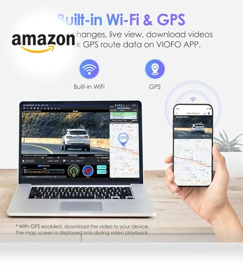 Dual Dash Cam — Dashboard Cameras, VIOFO