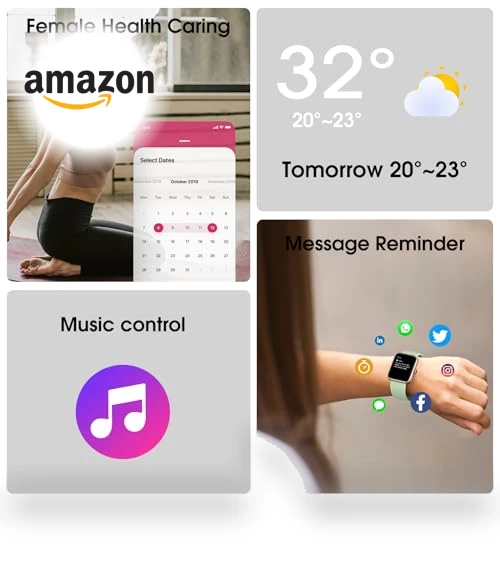 Fitness Tracker with Heart Rate Monitor — Smartwatches, LIVIKEY