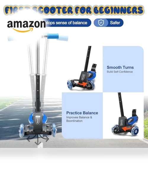 Heavy-Duty Kids 3-Wheel Scooter — Push Scooters, EUIJOIP