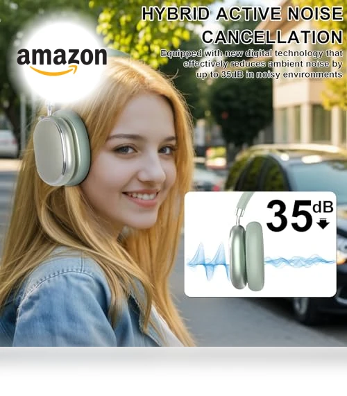 Hybrid Active Noise Cancelling Headphones — Over-Ear Headphones, T-fun
