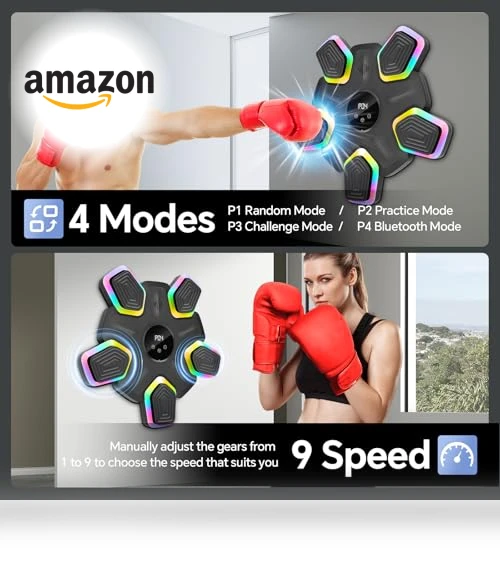 Music Boxing Machine with Parent-Child Gloves — Boxing Training Gear, SHGUMITE