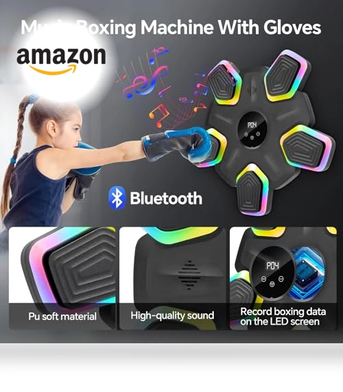 Music Boxing Machine with Parent-Child Gloves — Boxing Training Gear, SHGUMITE