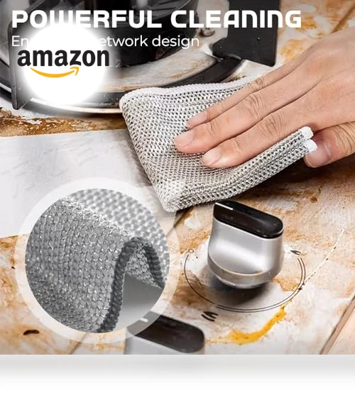 Reusable Non Scratch Wire Dishwashing Rags — Sponges, Pousbo