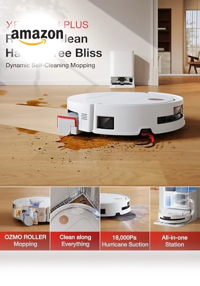 Robot Vacuum and Mop with All-in-One Station — Smart Cleaning Robots, YEEDI