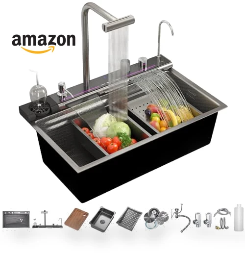 Smart Kitchen Sink with Digital Display — Smart-Touch Kitchen Faucets, SDGRP