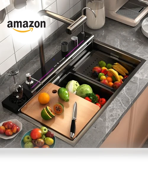 Smart Kitchen Sink with Digital Display — Smart-Touch Kitchen Faucets, SDGRP