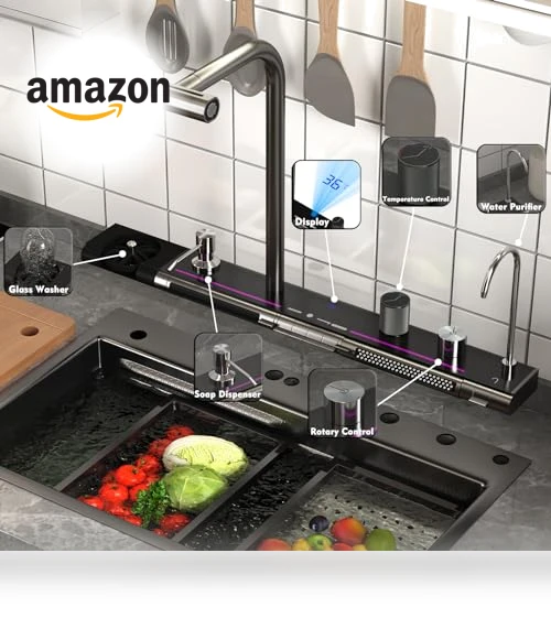 Smart Kitchen Sink with Digital Display — Smart-Touch Kitchen Faucets, SDGRP