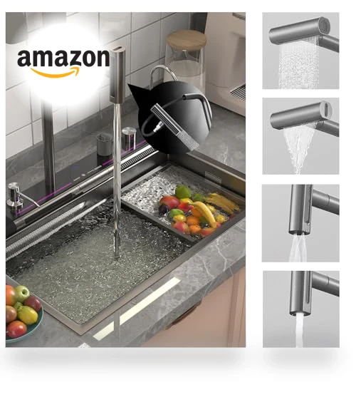 Smart Kitchen Sink with Digital Display — Smart-Touch Kitchen Faucets, SDGRP