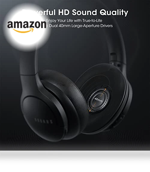 Upgrade Bluetooth Headphones Over Ear — Over-Ear Headphones, DOQAUS
