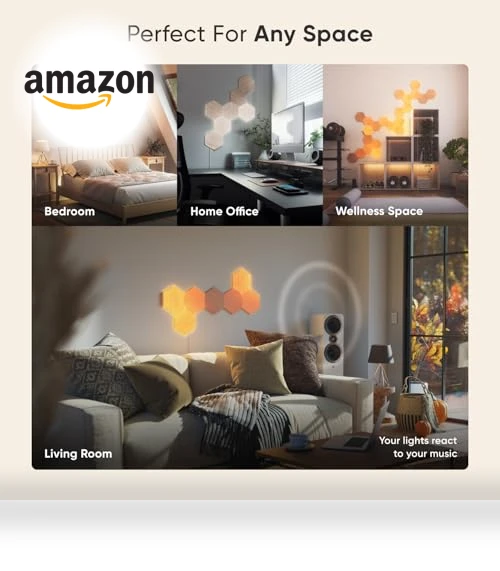 Wood Look Smart Wall Lights — Creative Lighting Solutions, Nanoleaf