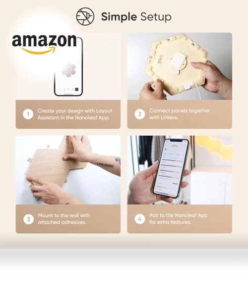 Wood Look Smart Wall Lights — Creative Lighting Solutions, Nanoleaf