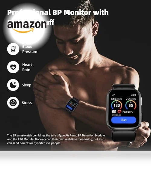 Blood Pressure Monitor Smart Watch — Smartwatches, YHE
