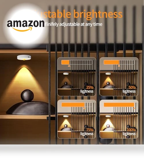 Cordless Puck Lights with Remote Control — Tap Lights, MICLIONLED