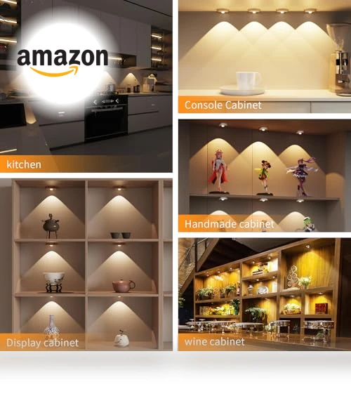 Cordless Puck Lights with Remote Control — Tap Lights, MICLIONLED