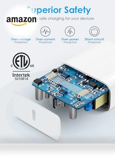 Fast Charging USB C Power Brick with Cord — Chargers