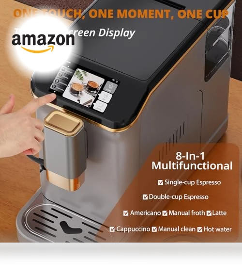 Fully Automatic Espresso Machine with Integrated Milk Frothing and Coffee Grinder — Coffee & Espresso Combos, GarveeLife