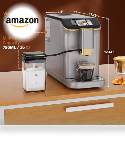Fully Automatic Espresso Machine with Integrated Milk Frothing and Coffee Grinder — Coffee & Espresso Combos, GarveeLife