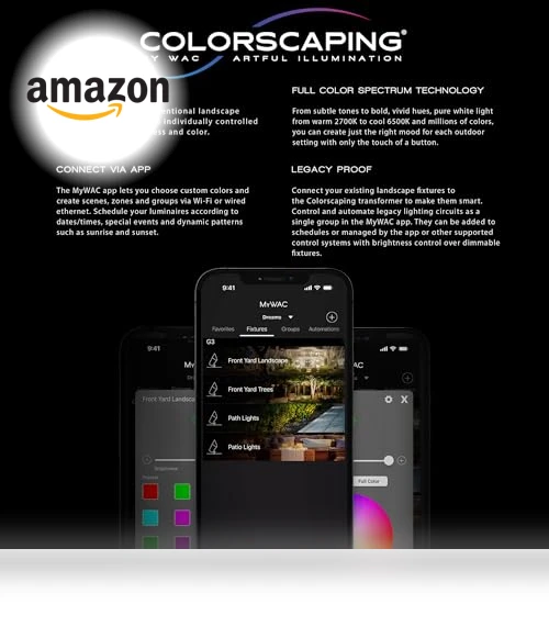 LED Colorscaping Smart App Controllable Landscape Lighting — Outdoor Security & Flood Lighting, WAC Lighting