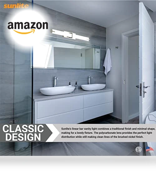 LED Linear Vanity Light Fixture — Vanity Lights, Sunlite