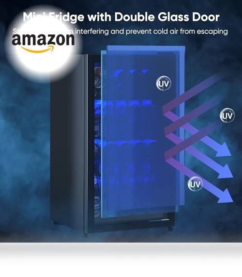 Mini Fridge With Glass Door — Drink Coolers, Tehanld