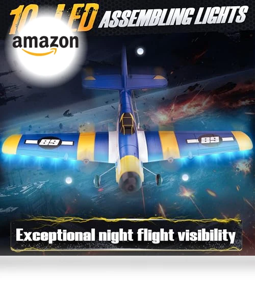 Remote Control Airplane with LED Lights — Remote Control Aircraft, BEZGAR