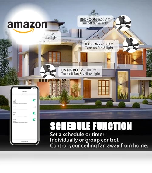 Smart Ceiling Fan with Lights — Ceiling Fan Wall Controls, CEME