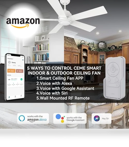 Smart Ceiling Fan with Lights — Ceiling Fans & Accessories, CEME