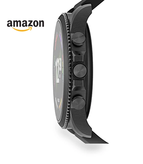 Stainless Steel and Silicone Touchscreen Smart Watch — Smartwatches, Fossil