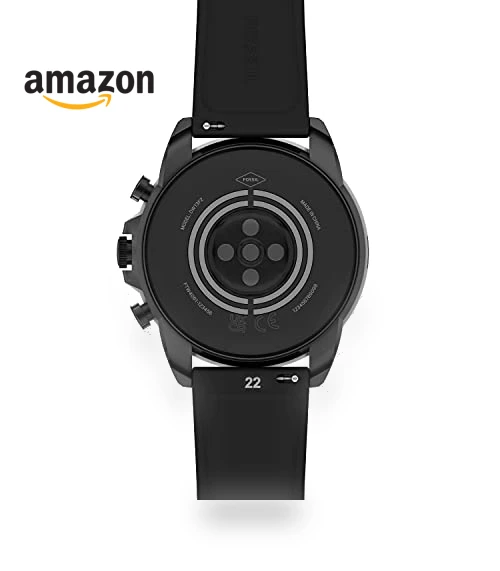 Stainless Steel and Silicone Touchscreen Smart Watch — Smartwatches, Fossil