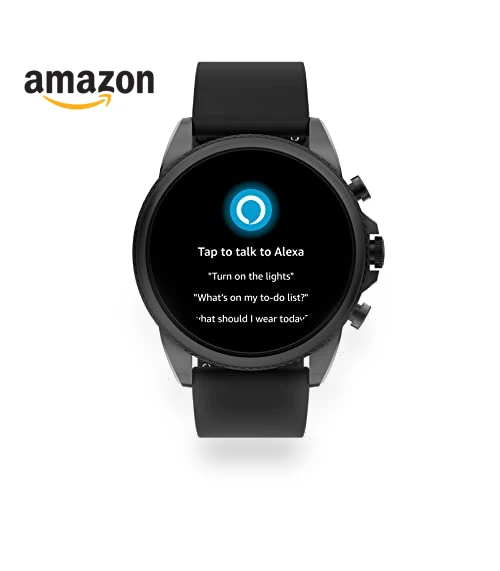 Stainless Steel and Silicone Touchscreen Smart Watch — Smartwatches, Fossil