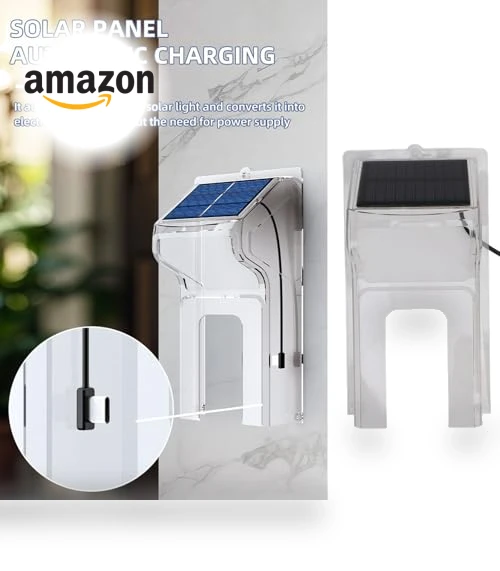 Transparent Solar Powered Doorbell Rain Cover — Full Car