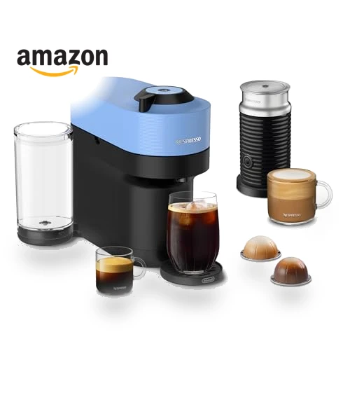 Vertuo Pop+ Coffee and Espresso Machine with Aeroccino Milk Frother — Coffee & Espresso Combos, Nespresso