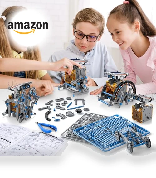 12-in-1 Education Solar Robot Toys — Solar Power, WATUDOU