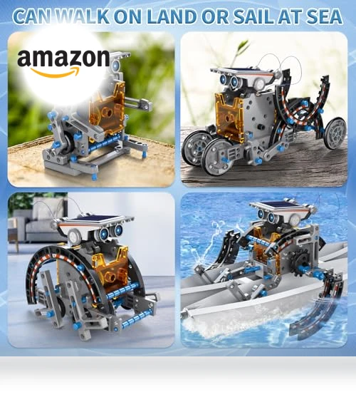 12-in-1 Education Solar Robot Toys — Solar Power, WATUDOU