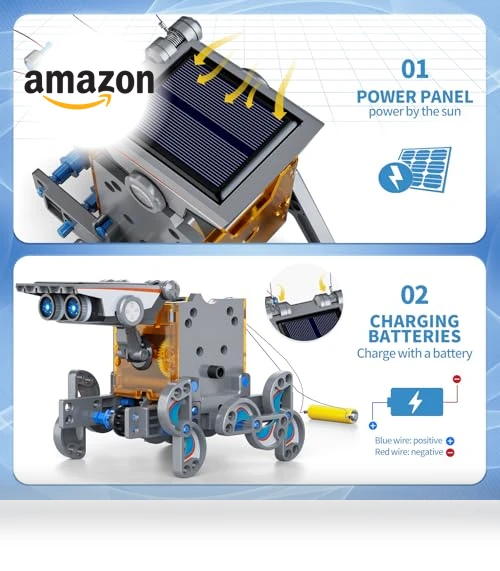12-in-1 Education Solar Robot Toys — Solar Power, WATUDOU