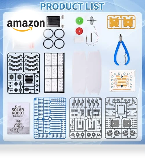 12-in-1 Education Solar Robot Toys — Solar Power, WATUDOU