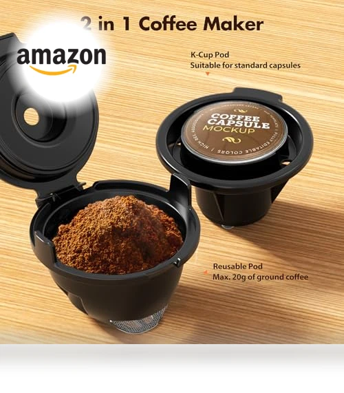 2 in 1 Coffee Machine for K-Cup & Ground Coffee — Brewing Excellence, Electactic