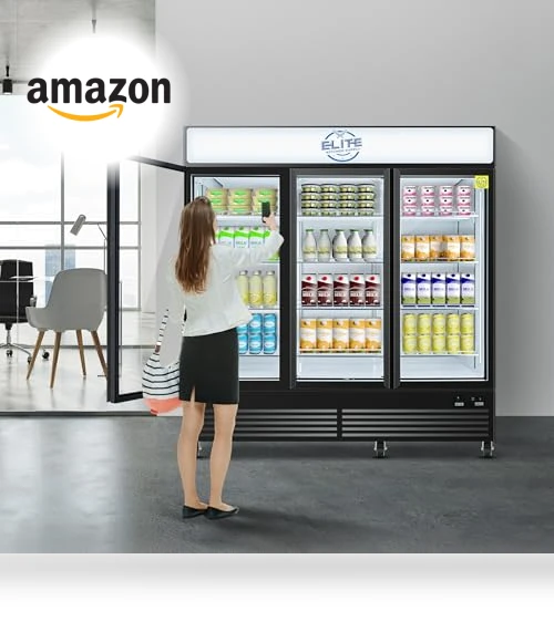 3-Door Display Refrigerator — Drink Coolers, Elite Kitchen Supply