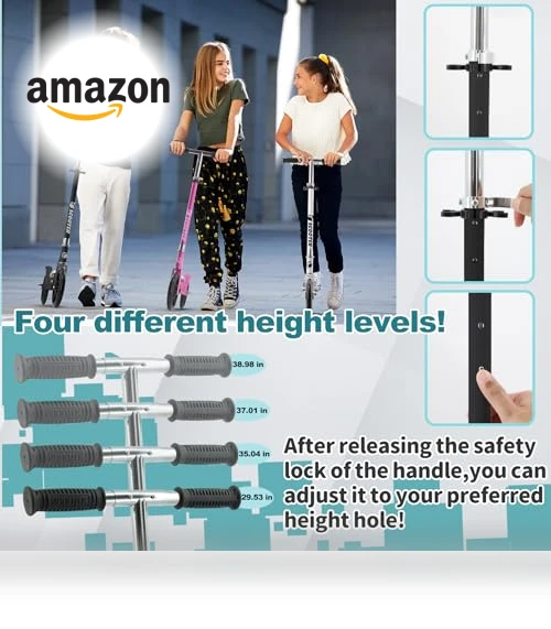 Adjustable Foldable Scooter — Push Scooters, TENBOOM