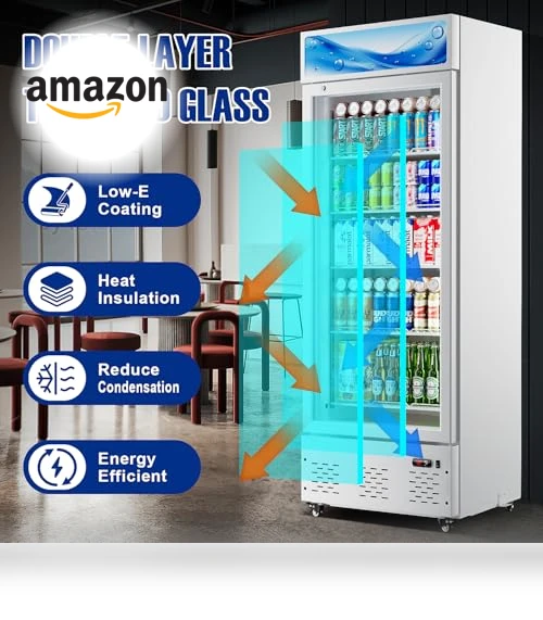 Commercial Beverage Fridge Merchandiser Refrigerator — Drink Coolers, ECEVT